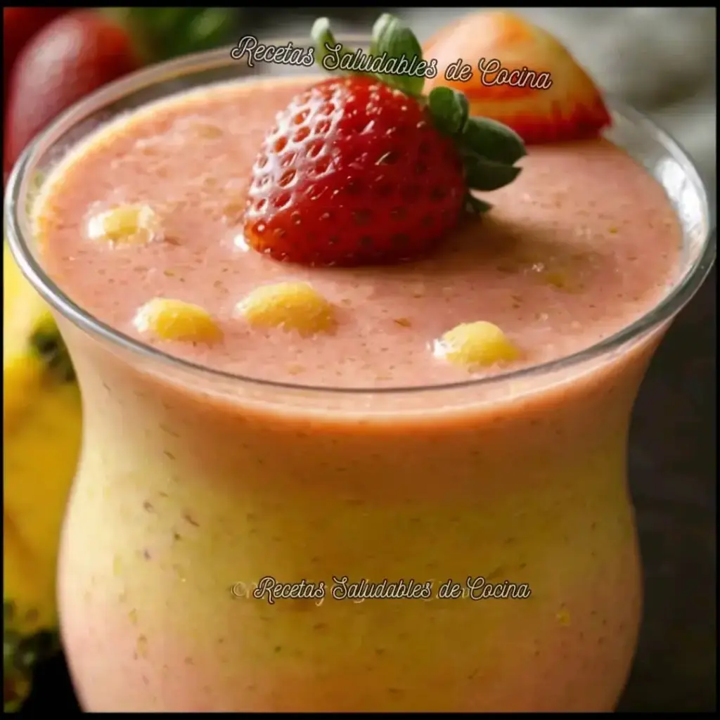 Batido de fresa y mango