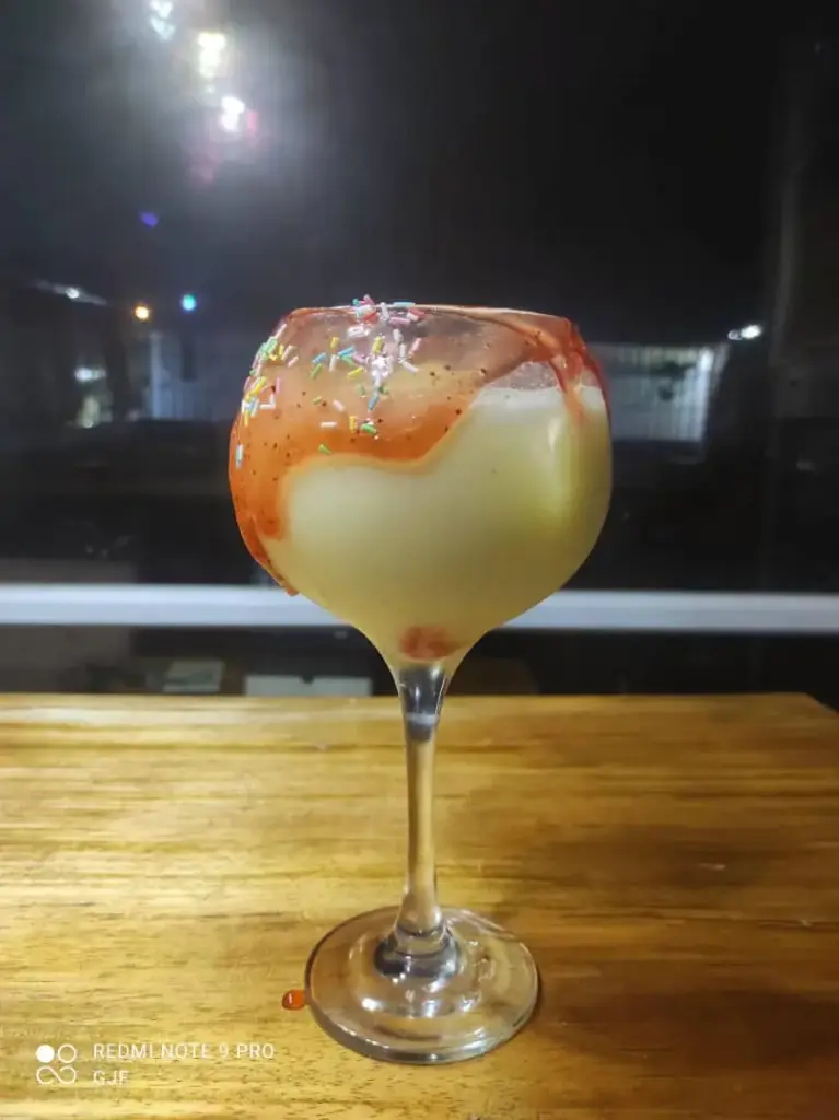 Batido de coco y fresa