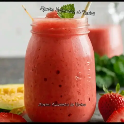 Zumo natural de fresa 