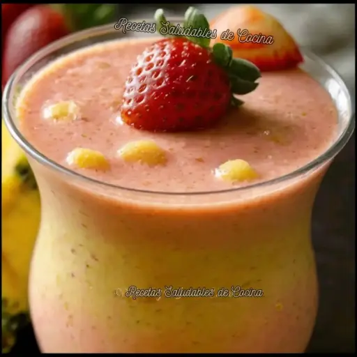 Batido de fresa y mango