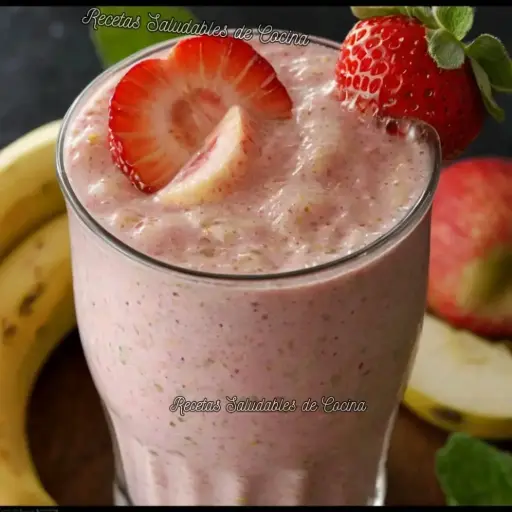 Batidos de fresa y banana
